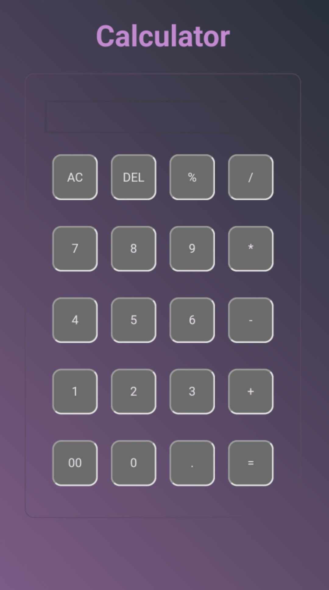 Calculator Project